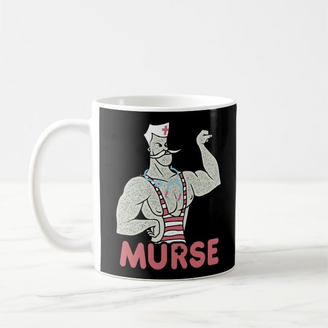 Funny Male Nurse Murse Coffee Mug (Left)