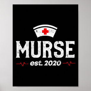 Funny Male Nurse Murse Established 2020 Poster