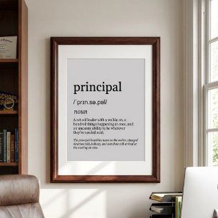 Funny Male Principal Definition Personalized Poster