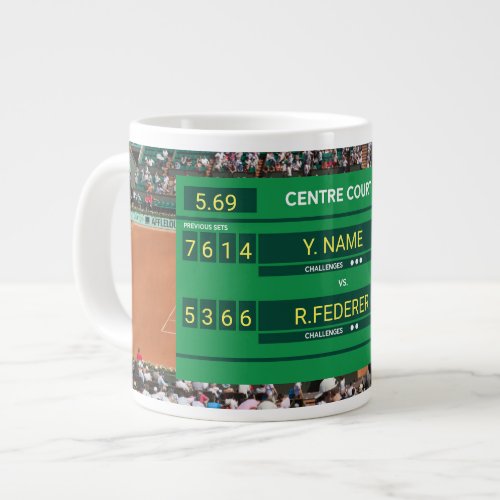 Funny Male tennis score board Giant Coffee Mug