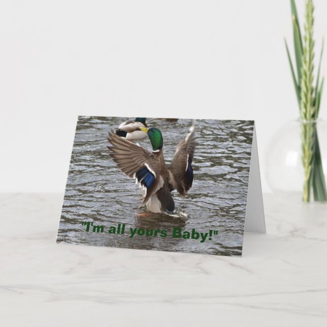 Funny Mallard Duck Birthday Card (Front)