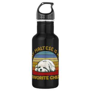 Funny Maltese Dog Stainless Steel Water Bottle