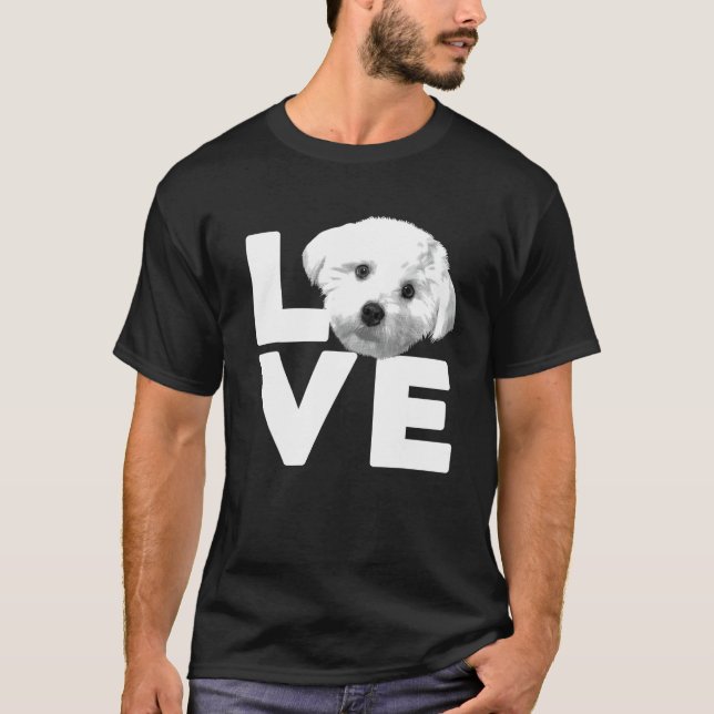 Funny Maltese For Men Women Dog Lover Groomer Owne T-Shirt (Front)