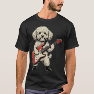 Funny Maltipoo Playing Electric Guitar Vintage T-Shirt