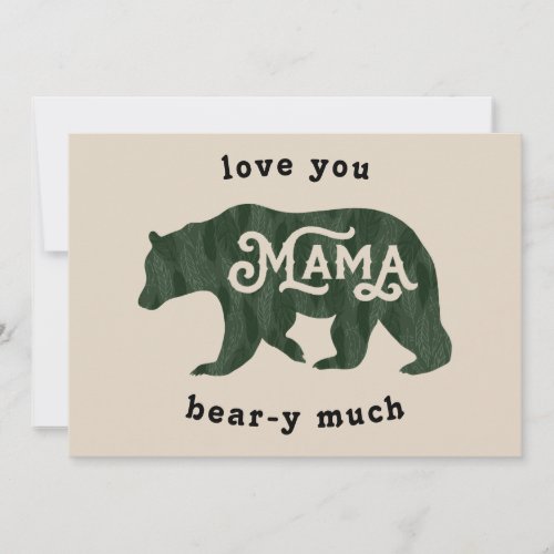 Funny Mama Bear Mothers Day Holiday Card