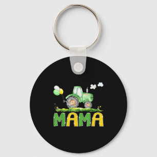 Funny Mama Birthday Boy Tractor Farm Truck Matchin Keychain