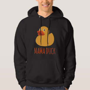 Funny Mama Duck Rubber Ducky Family Suitable for M Hoodie