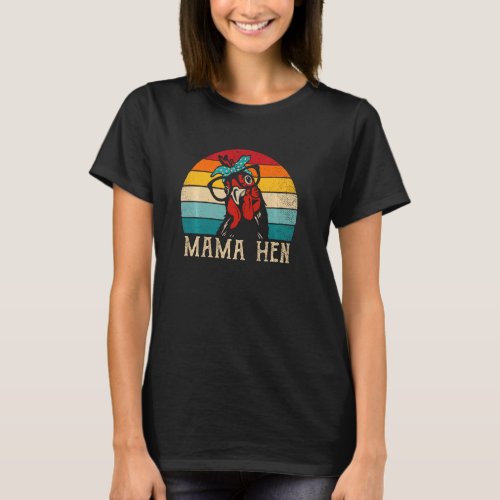 Funny Mama Hen Apparel 80s Vintage Retro Chicken M T_Shirt
