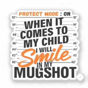 Funny Mama Protect Mode Sarcastic Mom Quote Shirt Sticker