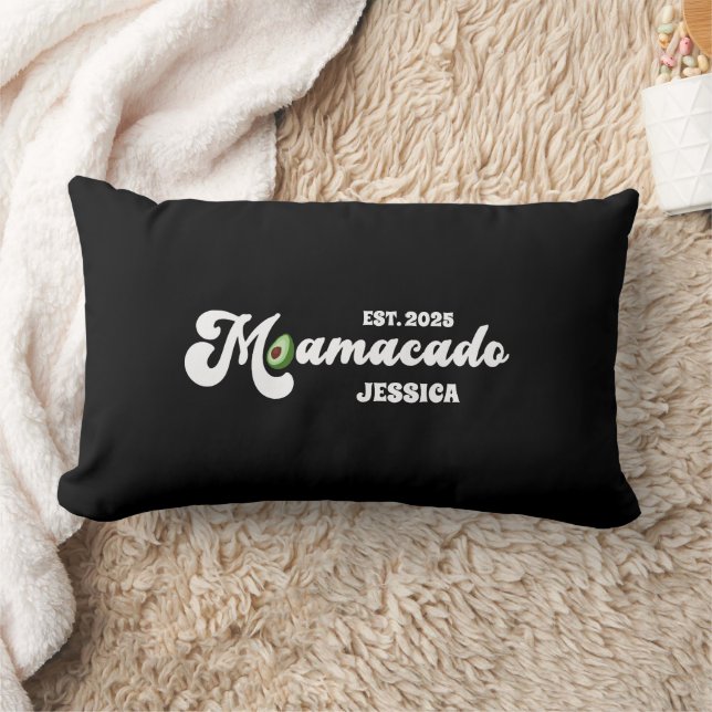 funny mamacado expecting mom mothers day gift  lumbar pillow (Blanket)
