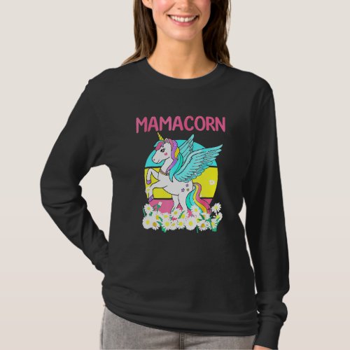 Funny Mamacorn Unicorn Costume Mom Mothers Day 1 T_Shirt
