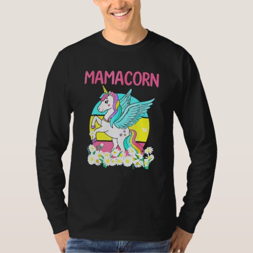 Funny Mamacorn Unicorn Costume Mom Mothers Day 1 T_Shirt