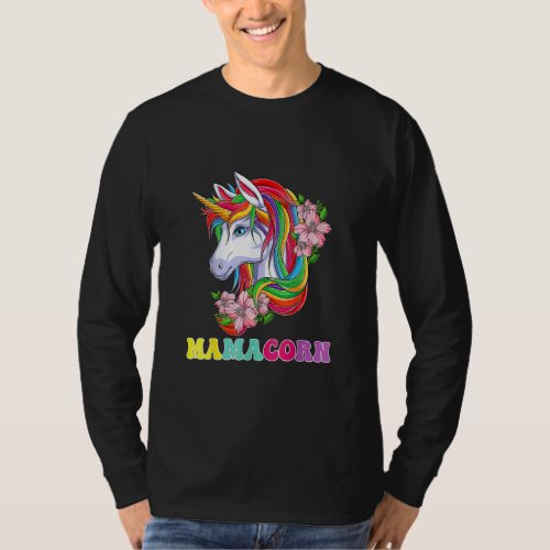 Funny Mamacorn Unicorn Costume Mom Mothers Day 4  T_Shirt
