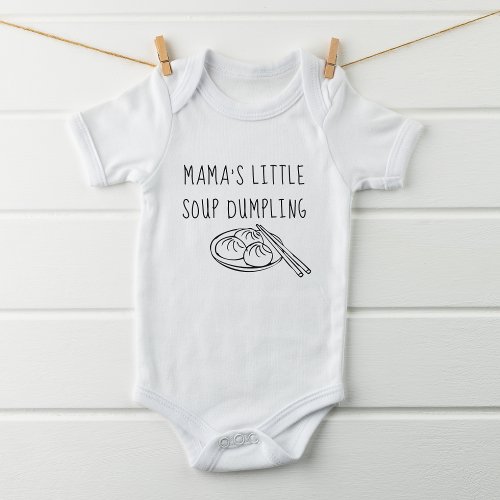 Funny Mamas Little Soup Dumpling Baby Bodysuit