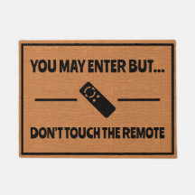 Funny Man Cave TV Remote Humor Rustic Minimalist