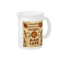 Funny Man Cave with Your Name Custom Pitcher