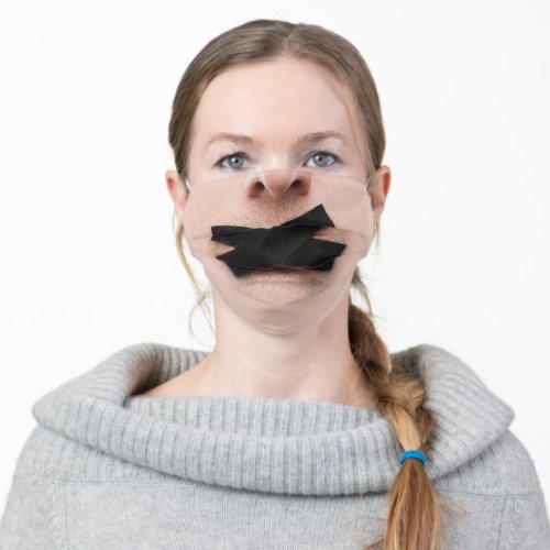Funny Man Glued Mouth Adult Cloth Face Mask