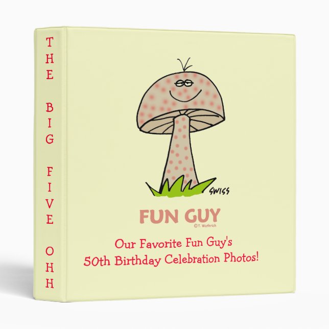 Funny Man Milestone Birthday Photo Scrapbook Binder (Front/Spine)