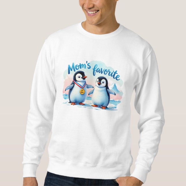 Funny man penguin sweatshirt (Front)