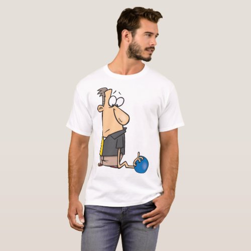 Funny Man Ten Pin Bowling T_Shirt