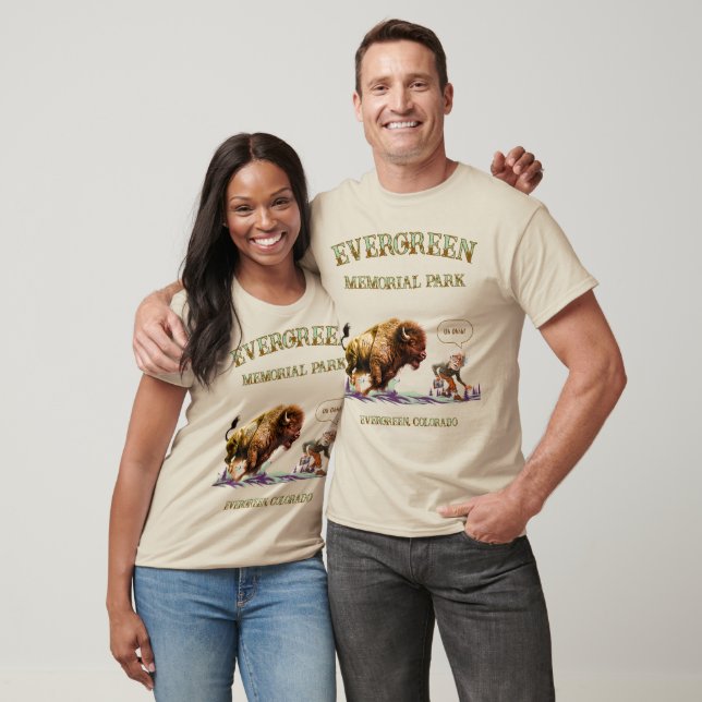 Funny Man Wild Bison American Buffalo T-shirt (Unisex)