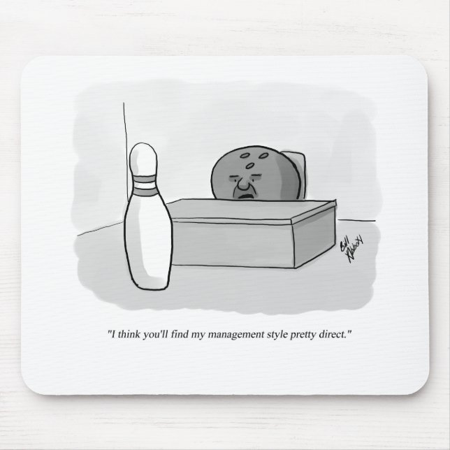 Funny Management and Leadership Cartoon Humor Mouse Pad (Front)