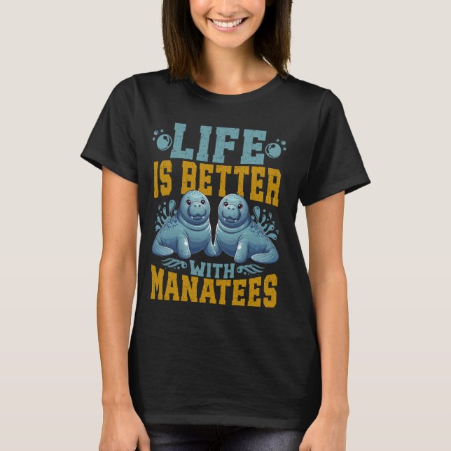 Funny Manatee Sea Cow T-Shirt (Front)