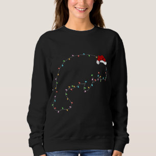 Funny Manatee Xmas Lighting Santa Hat Manatee Chri Sweatshirt