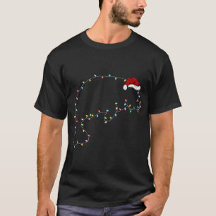 Funny Manatee Xmas Lighting Santa Hat Manatee Chri T-Shirt