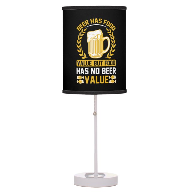 funny mancave bar beer lovers  table lamp (Front)
