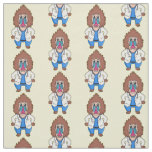 Funny mandrill doctor cartoon illustration fabric