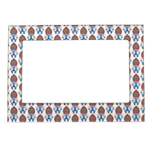 Funny mandrill doctor cartoon illustration magnetic frame