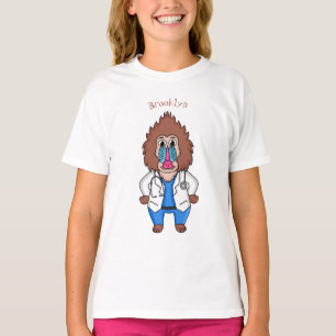 Funny mandrill doctor cartoon illustration T-Shirt
