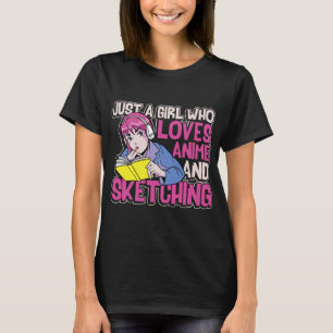 Funny manga anime drawing for drawing girls 2 T-Shirt