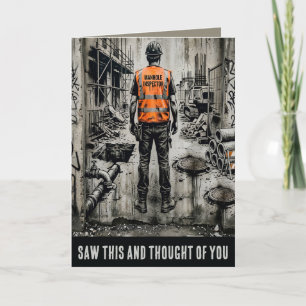 Funny Manhole Inspector Birthday Card For Men