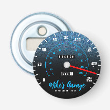 Funny Manly Car Odometer Speedometer Blue Glitter