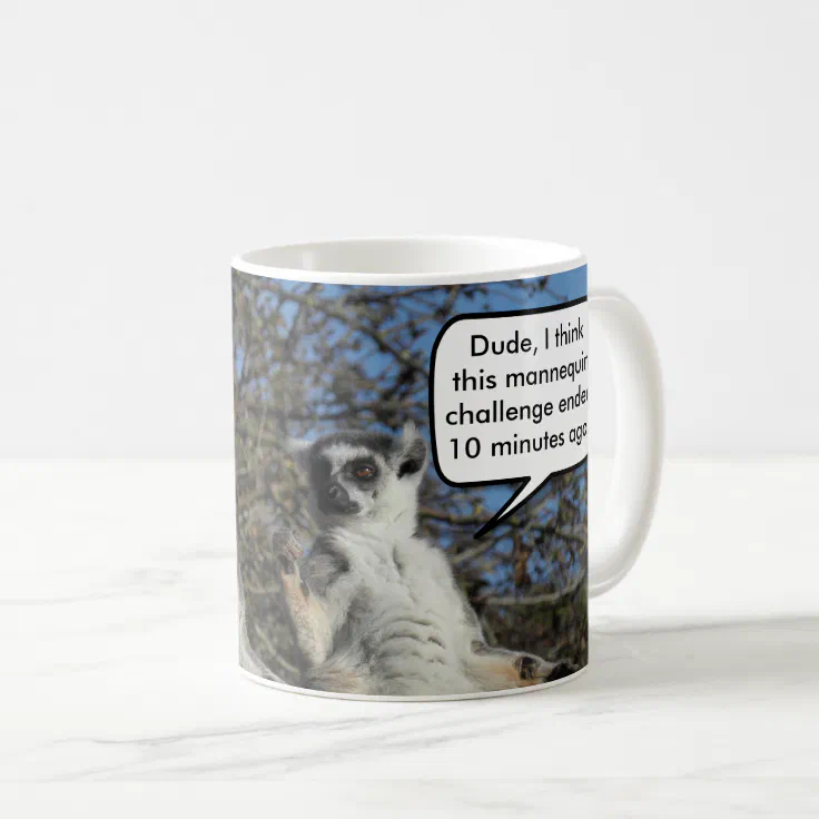 Funny Mannequin Challenge Meme Lemurs Coffee Mug | Zazzle