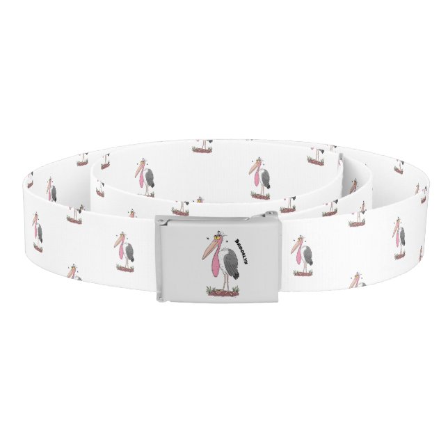 Funny marabou stork cartoon belt (Coil)
