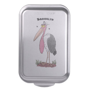 Funny marabou stork cartoon cake pan