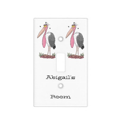 Funny marabou stork cartoon light switch cover
