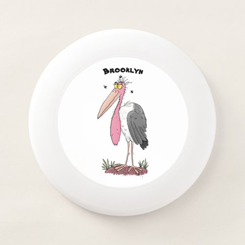 Funny marabou stork cartoon Wham_O frisbee