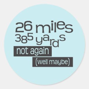 Funny Marathon 26 miles 385 yards © Stickers