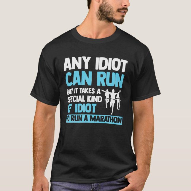 Funny Marathon Art For Men Women Marathoner Runnin T-Shirt (Front)