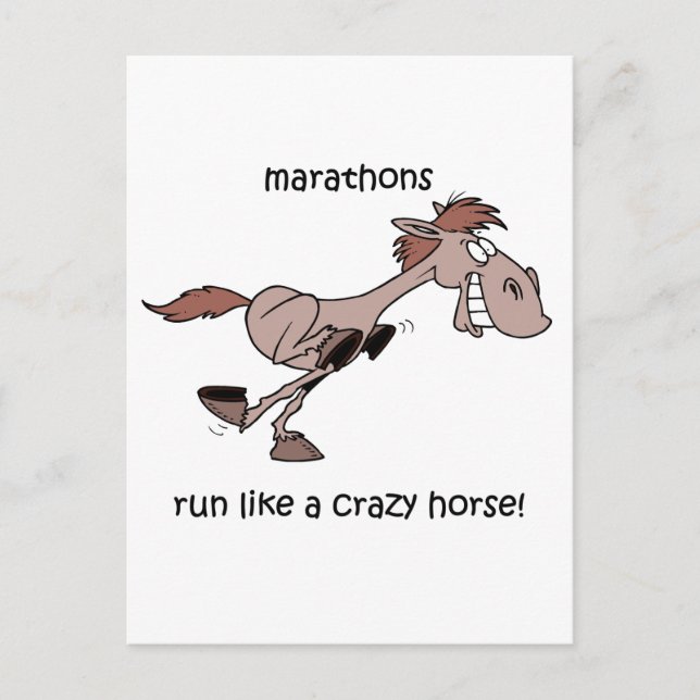 Funny marathon postcard (Front)