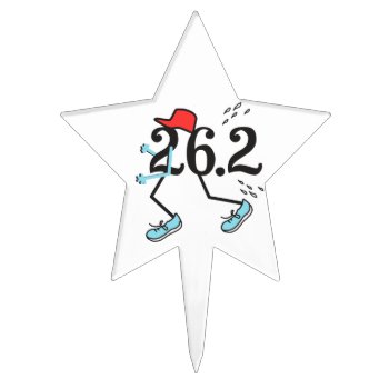 Funny Marathon Runner 26.2 - Gifts For Runners Cake Topper by BiskerVille at Zazzle