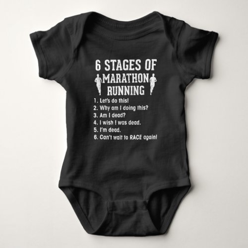 Funny Marathon Runner Quote Athlete Running Baby Bodysuit
