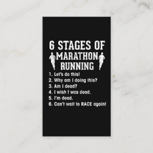 Funny Marathon Runner Quote Athlete Running Business Card