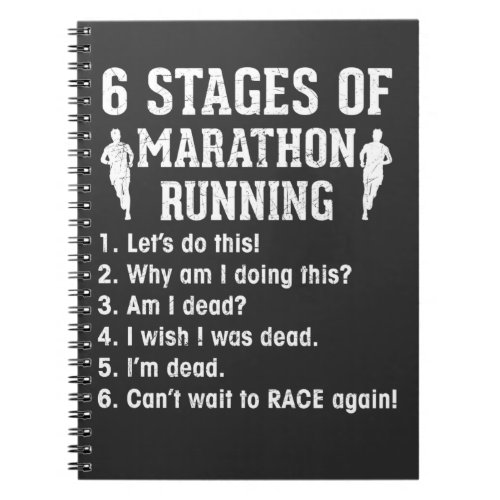 Funny Marathon Runner Quote Athlete Running Notebook