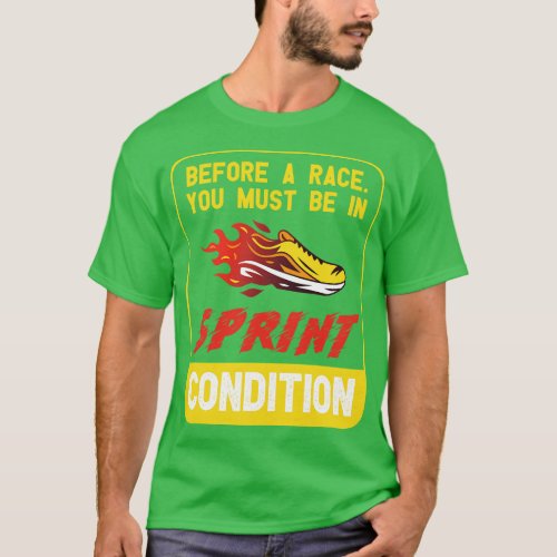 Funny Marathon Running and Cross Country Sprinter  T_Shirt