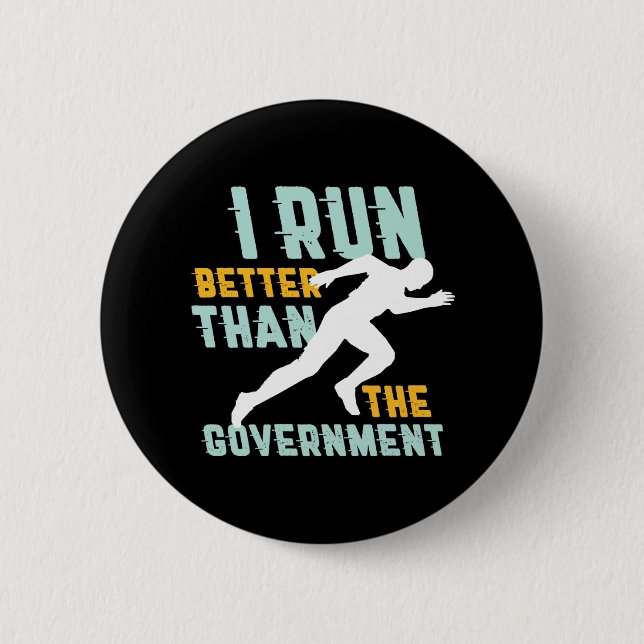 Funny Marathon Running Jogging Workout Runner Button (Front)